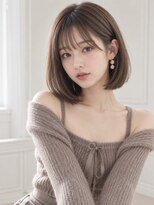 ユーフォリア エヌ 池袋サンシャイン通り店(Euphoria +n)&nbsp;ぷつんとボブ耳掛け大人可愛いボブスタイル
