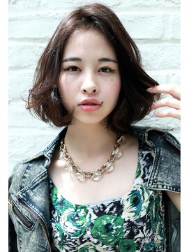 マノン バイ エイチ(MANON by H) 《MANON》大人ボブセンターパート×パープルブラウン