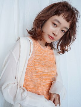 カンナ(Canna) ベビーバング/ボブ/オレンジベージュ/髪質改善/TOKIO/20代30代
