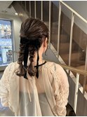 #お呼ばれヘア #ツインアレンジ #パーティーセット