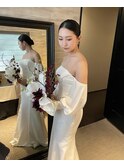 花嫁ヘア　前撮りヘア　二次会ヘア　タイトシニヨン　結婚式ヘア