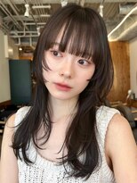 ノイカーム(noi Calm) 顔周りレイヤーカットグレージュカラーくびれボブベージュカラー