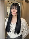 顔周りレイヤー/切りっぱなしボブ/外ハネ/外ハネボブ/韓国