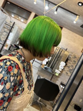 ブレイブ ヘアデザイン(BRaeVE hair design) エンドカラー＆ライムグリーン