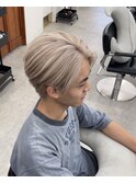 センターパート×ハイトーンカラー【横浜/ブリーチ】