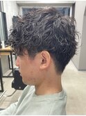 ハイトーンカラー/マッシュパーマ/アースカラー/men's/