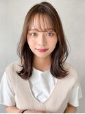 小顔似合わせカットウェーブミディアムメルティカラーa