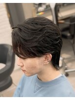 オーバルバイアピッシュ(OVARL by apish) 毛流れリバースパーマセンターパートフェザーパーマメンズパーマ