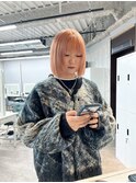 切りっぱなしボブ×pail orange