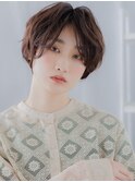 前髪パーマフェザーショート抜け感カジュアルa越谷20代30代40代