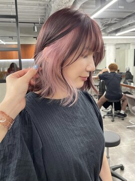ニコ トウキョウ 渋谷(nico TOKYO) ピンクカラー/レイヤーカット/ケアブリーチ/透明感カラー