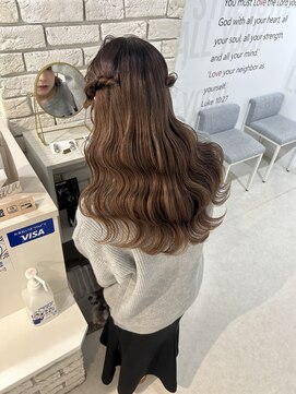 【横浜駅/ヘアセット】ねじりハーフツイン