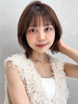 アグノス 青山(Agnos)&nbsp;イメチェン外ハネボブナチュラルカール黒髪小顔美髪うる艶髪