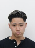 アイロンパーマスキンフェード七三