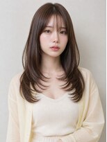 オリンテ バイ レシッド 表参道(orente by rcid)&nbsp;髪質改善ハッシュカット顔周りミディアムレイヤーカットべージュ