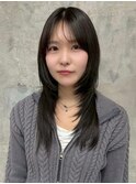 ワンホンレイヤー/ミルクティーブロンド/ダークブルー/町田