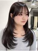 韓国風レイヤーカット髪質改善ダブルカラーハッシュカット