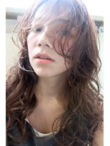 ミラバイグリーン(Mira by green)&nbsp;rough wave long 【ひし形シルエット】　#29