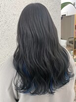 カリーナコークス 原宿 渋谷(Carina COKETH)&nbsp;グレージュ×ブルー【ケアブリーチインナーカラーダブルカラー】