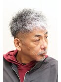 ダンディツーブロックパーマパーマ束感オシャレ感ショート