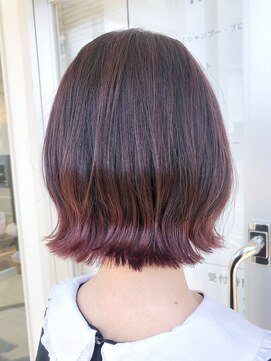 アメイジングヘアー 美沢店(AMAZING HAIR) 【AMAZING HAIR美沢店/山岸】 外ハネ×裾カラー｜ベリーピンク