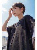 大人可愛い20代30代40代黒髪前下がりショートボブ丸みショート◎