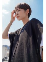 カライングドゥ(ing deux)&nbsp;大人可愛い20代30代40代黒髪前下がりショートボブ丸みショート◎