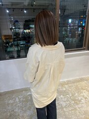 natural balayages_マロンブラウンベージュ_