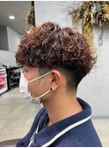 波巻きスパイラルパーマメンズマッシュツイストスパイラルパーマ