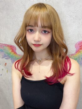 トイボックス(TOYBOX)の写真/流行りの韓国風カラーからアニメ髪まで!理想のスタイルを叶えます◎デザインカラーが得意なサロン♪