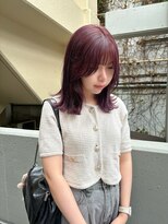 ラミエ バイ メルト 吉祥寺(lamie by melt)&nbsp;【小川】ピンクラベンダー/暖色カラー/きりっぱなし/ミディアム