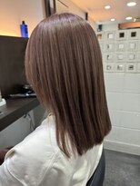 ニュイ 高槻 阪急茨木店(nui)&nbsp;黒髪ボブルフネビージュ小顔ワンレンスペインカール