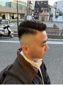 スキンフェード/フェードカット/七三フェード/フェード/七三分け