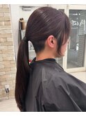 ツーブロックポニーテール刈り上げ女子