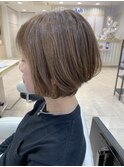 大人ナチュラルボブ前下がりボブストレートボブ30代40代50代60代