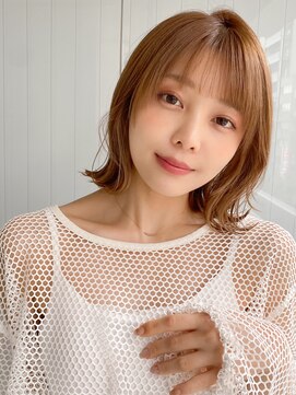 エトラ 渋谷店(etora) 小顔 前髪 レイヤーカット くびれヘア ハイライトカラー"