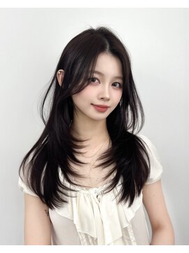 アマトウキョウ アユンチェ(AMA TOKYO×AYUNCHE) 前髪顔まわり韓国ヘアレイヤーカットサイドバンク2wayバンク韓国