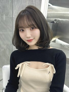 マウルルナ(MAEUL luna) 前髪イメチェン　ピンクベージュ　アンブレラカラー