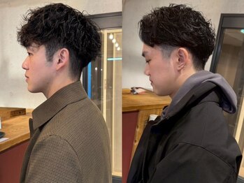 アトリエ(atelier.)の写真/【メンズ専門スタイリスト在籍】カット＋パーマ￥8,400◆再現性が高く毎朝のセットも楽にキマると高評価◎