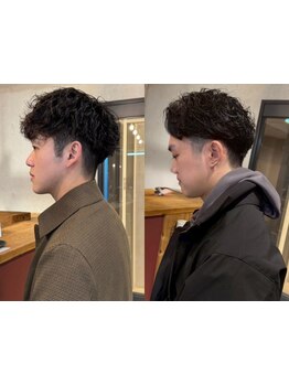 【メンズ専門スタイリスト在籍】カット＋パーマ￥8,400◆再現性が高く毎朝のセットも楽にキマると高評価◎