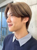 サンクマーケット 渋谷(cinq MARKET) 渋谷メンズブリーチカラーヘーゼルブラウンセンターパート韓国