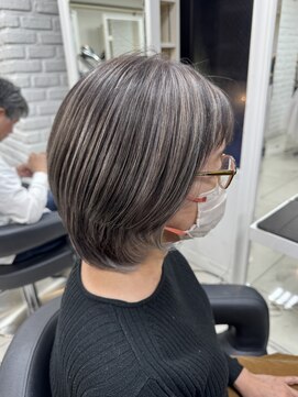 アッシュ 吉祥寺店(Ash) 白髪ぼかし/脱白髪染め/白髪/大人女性/髪型/細めハイライト