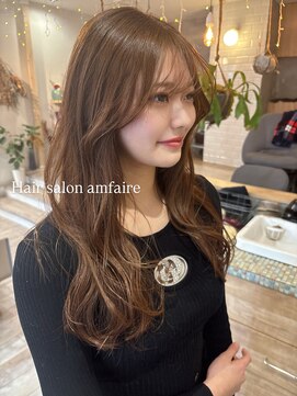 ヘアサロン アンフェール(Hair Salon Amfaire) 【rena】Layer style+Latte beige