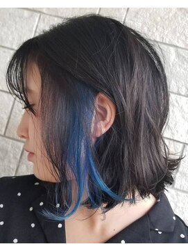 ルシード スタイル リコット(Lucido Style Ricotto) ネイビーブルー/イヤリングカラー/インナーカラー