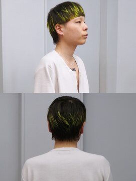 ヴァーディ オモテサンドウ(Vardy omotesando) design/ライム キミドリ ハイトーンデザインカラー メンズ