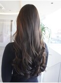 桑名ロングレイヤーカットハッシュカット透明感カラー重めロング