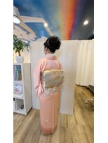 ももいろかぶとむし 【入学式】お母様の上品着付け。和装に合う艶感アップスタイル