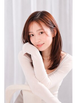 エイプリル(APRIL) 艶ブラウンの大人セミロング