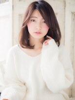 モッズヘア 福岡天神店&nbsp;mod's天神/グレージュアッシュ流しバングワンカールミディアムb