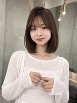 シー バイ ロンド 新宿(Sea by Lond)&nbsp;ワンホンレイヤ ー×ダークブルー[デジタルパーマ/ボブ/韓国]